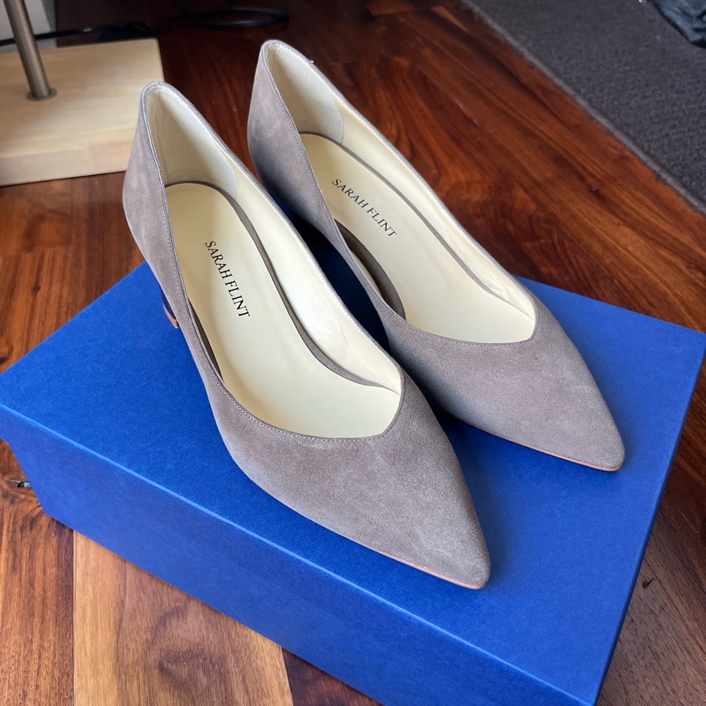 Sarah Flint EMMA Heels, Taupe, Size 37